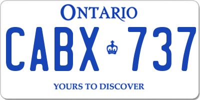 ON license plate CABX737