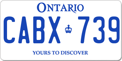 ON license plate CABX739