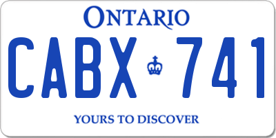 ON license plate CABX741