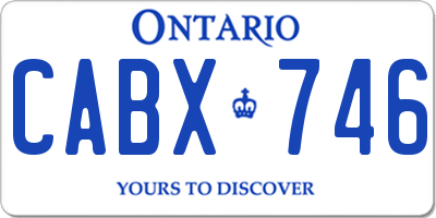 ON license plate CABX746