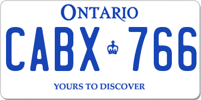 ON license plate CABX766