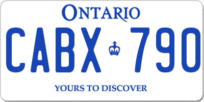 ON license plate CABX790