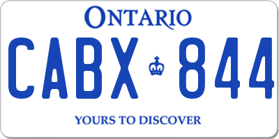 ON license plate CABX844