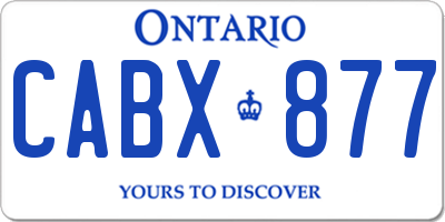 ON license plate CABX877