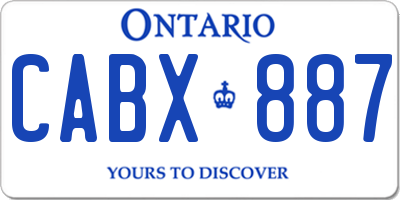 ON license plate CABX887