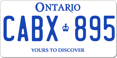 ON license plate CABX895