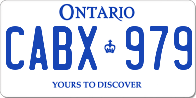 ON license plate CABX979