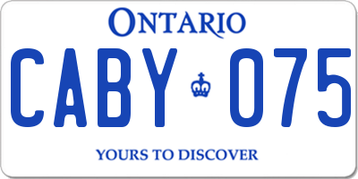 ON license plate CABY075