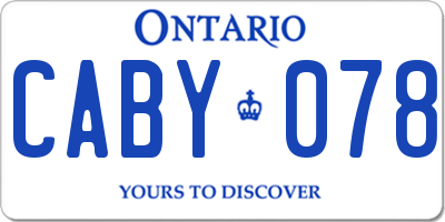 ON license plate CABY078