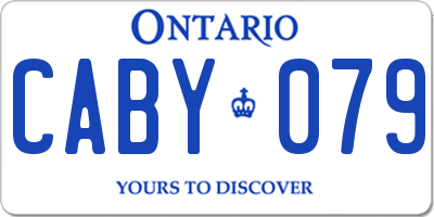 ON license plate CABY079