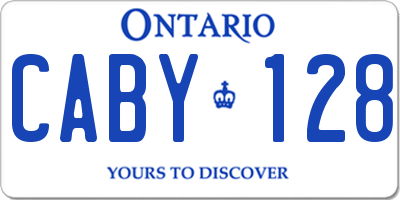 ON license plate CABY128