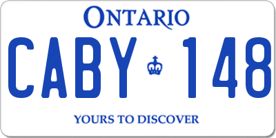 ON license plate CABY148