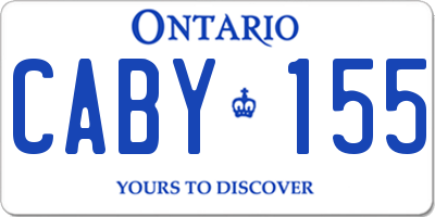 ON license plate CABY155