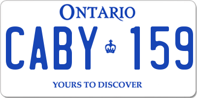 ON license plate CABY159