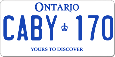 ON license plate CABY170