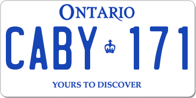 ON license plate CABY171