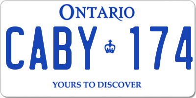 ON license plate CABY174