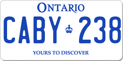 ON license plate CABY238