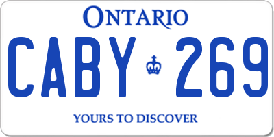 ON license plate CABY269