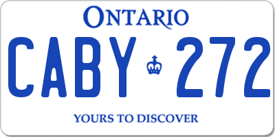 ON license plate CABY272