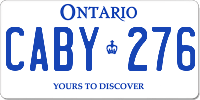 ON license plate CABY276