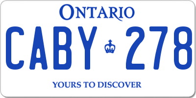 ON license plate CABY278