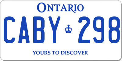 ON license plate CABY298