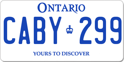 ON license plate CABY299