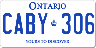 ON license plate CABY306