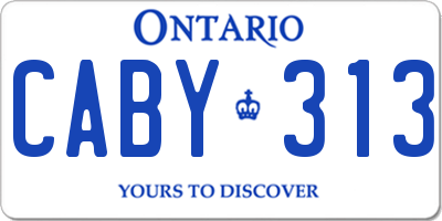 ON license plate CABY313