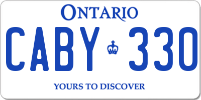 ON license plate CABY330