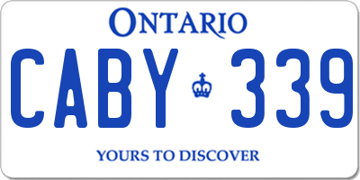 ON license plate CABY339