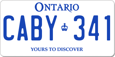 ON license plate CABY341