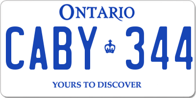 ON license plate CABY344