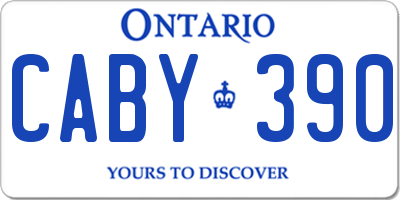 ON license plate CABY390