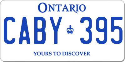 ON license plate CABY395