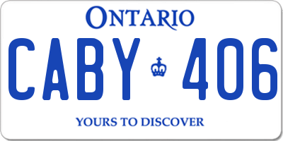 ON license plate CABY406