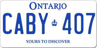 ON license plate CABY407