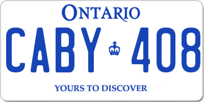 ON license plate CABY408