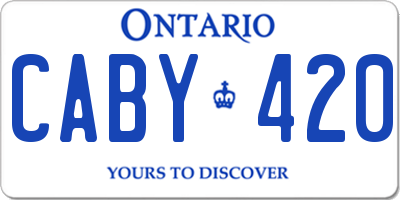 ON license plate CABY420