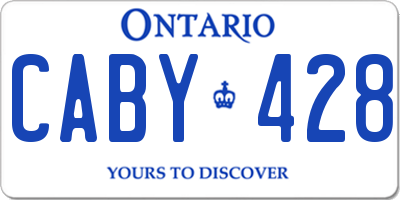 ON license plate CABY428