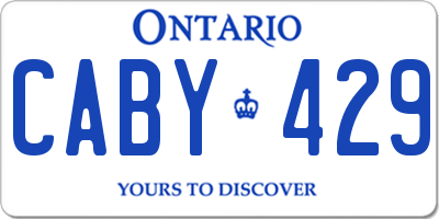 ON license plate CABY429