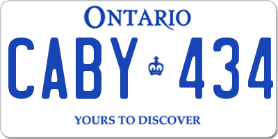 ON license plate CABY434