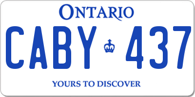 ON license plate CABY437