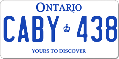 ON license plate CABY438