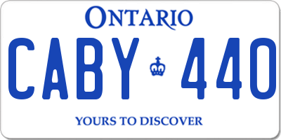 ON license plate CABY440