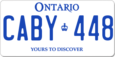 ON license plate CABY448