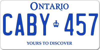 ON license plate CABY457