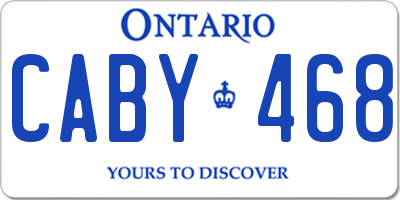 ON license plate CABY468