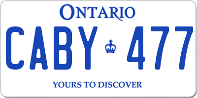 ON license plate CABY477